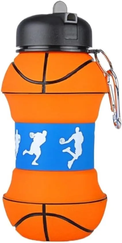 School (Capacity : 501 600ml, Color : 1 Pc Basketball) Sports cup Kettle Drinking nucleus cathedral Portable Travel Adult Children Picnic 