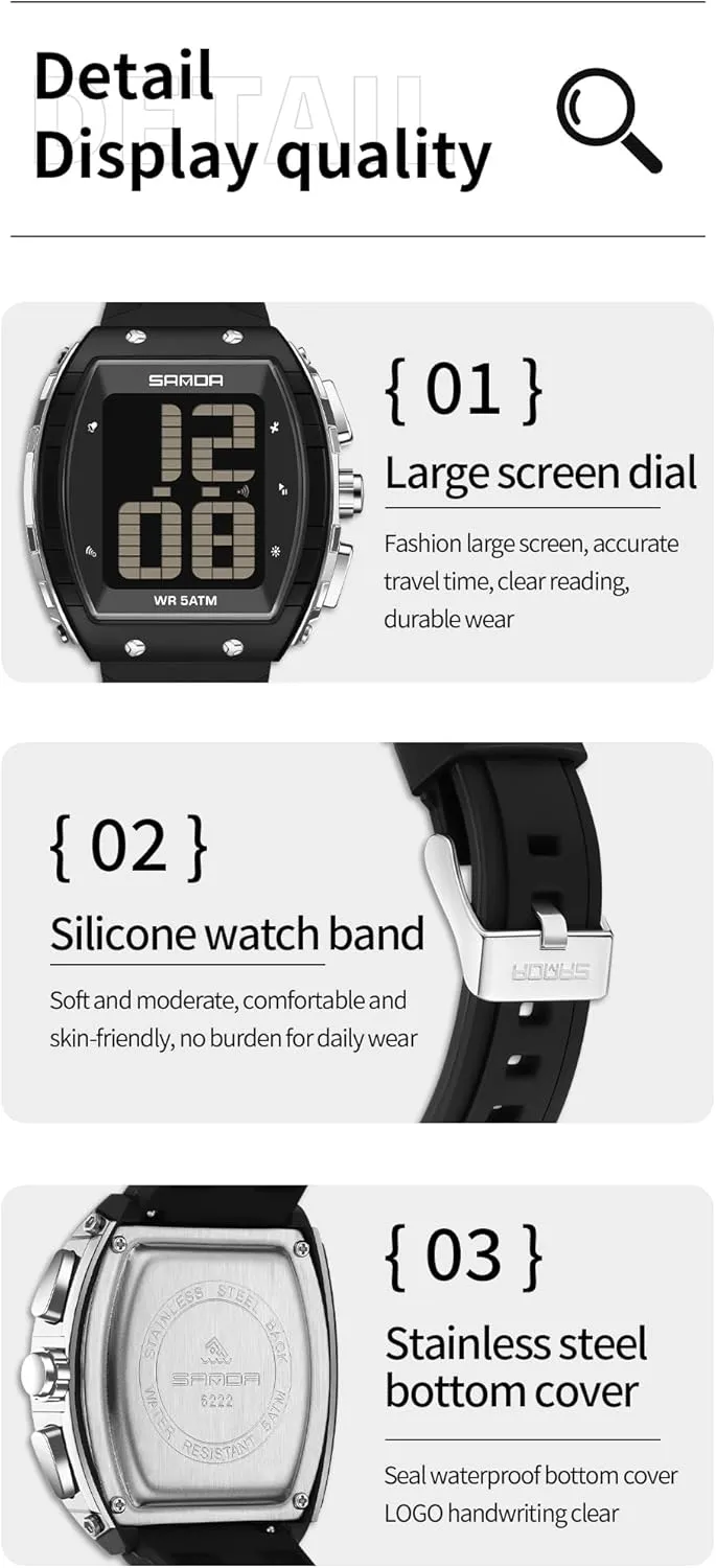Screen Watch for Seniors FANMIS Easy-to-Read Large Numerals Watch for Seniors,Multifunctional Voice Time Digital Watch for The Visually Impaired ?C Waterproof proactive expedition satiric repertoire Minneapolis Luminous Large 
