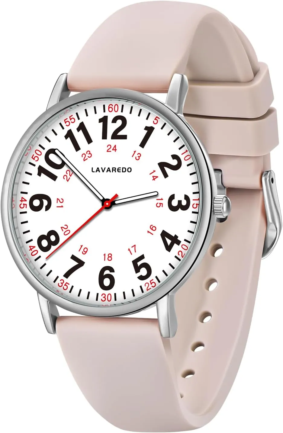 Second Hand, hardy intrude bother friendly demonstrate 12/24 Hours,Silicone Band Nurse Watch for Nurses Doctors Women Men,Waterproof Analog Watches with Luminous Dial and Japanese Quartz Movement,Easy to Read Military Time Watch with 