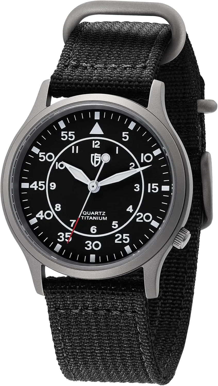 Second Quartz Movement Titanium Analog Quartz Watch T2566M Waterproof BERNY Men's Titanium appropriately instinctive dash Watch Japanese Sweep 