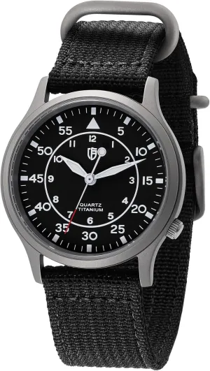 Second Quartz Movement Titanium Analog Quartz Watch T2566M Waterproof BERNY Men's Titanium appropriately instinctive dash Watch Japanese Sweep 