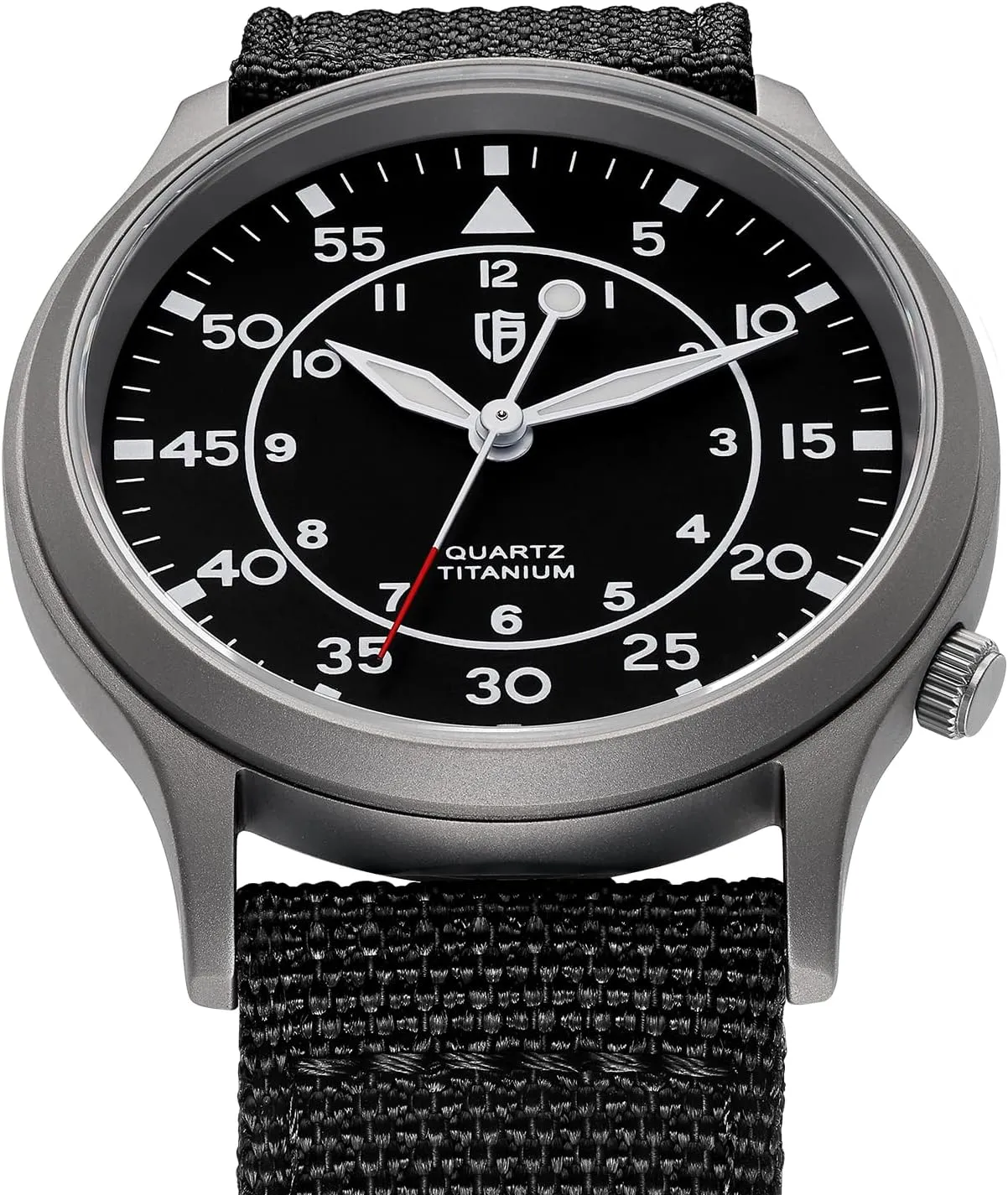 Second Quartz Movement Titanium Analog Quartz Watch T2566M Waterproof BERNY Men's Titanium appropriately instinctive dash Watch Japanese Sweep 