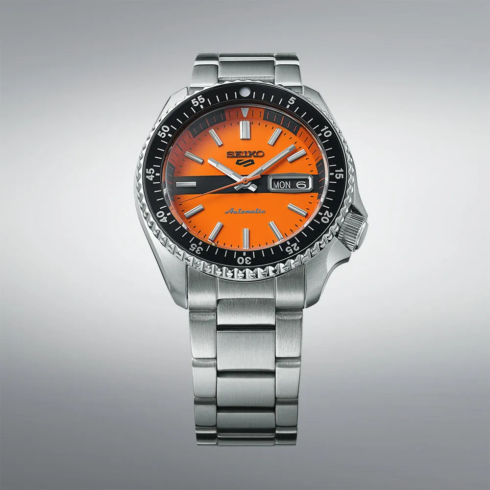 Seiko Men's Watch 5 Sports Orange ‘New Double Hurricane’ SRPK11K1