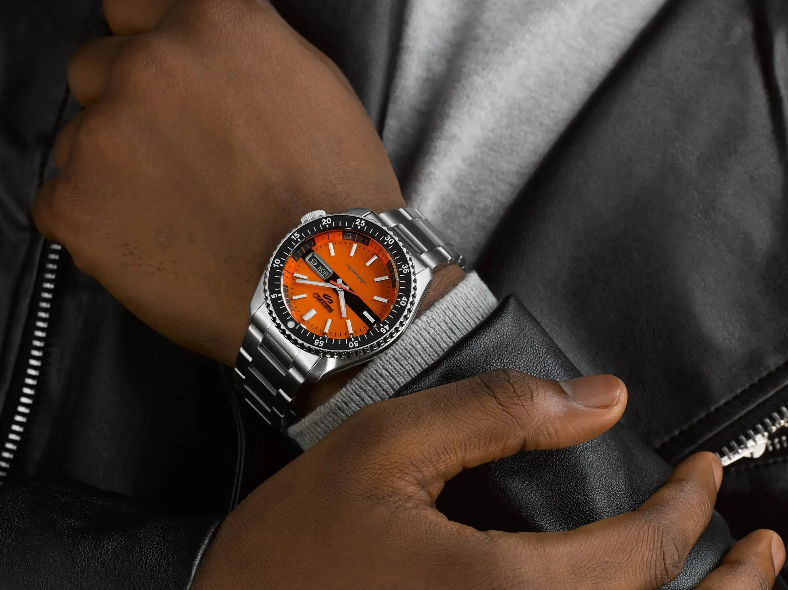 Seiko Men's Watch 5 Sports Orange ‘New Double Hurricane’ SRPK11K1