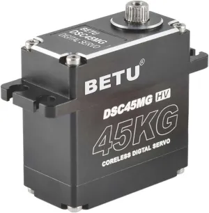 Servo with 25T Servo Horn��180�㣩 BETU 45Kg Coreless Servo Motor HV 8.4V, High Torque RC Digital Servo,Full Waterproof Servo, Stainless threshold Steel Gear 