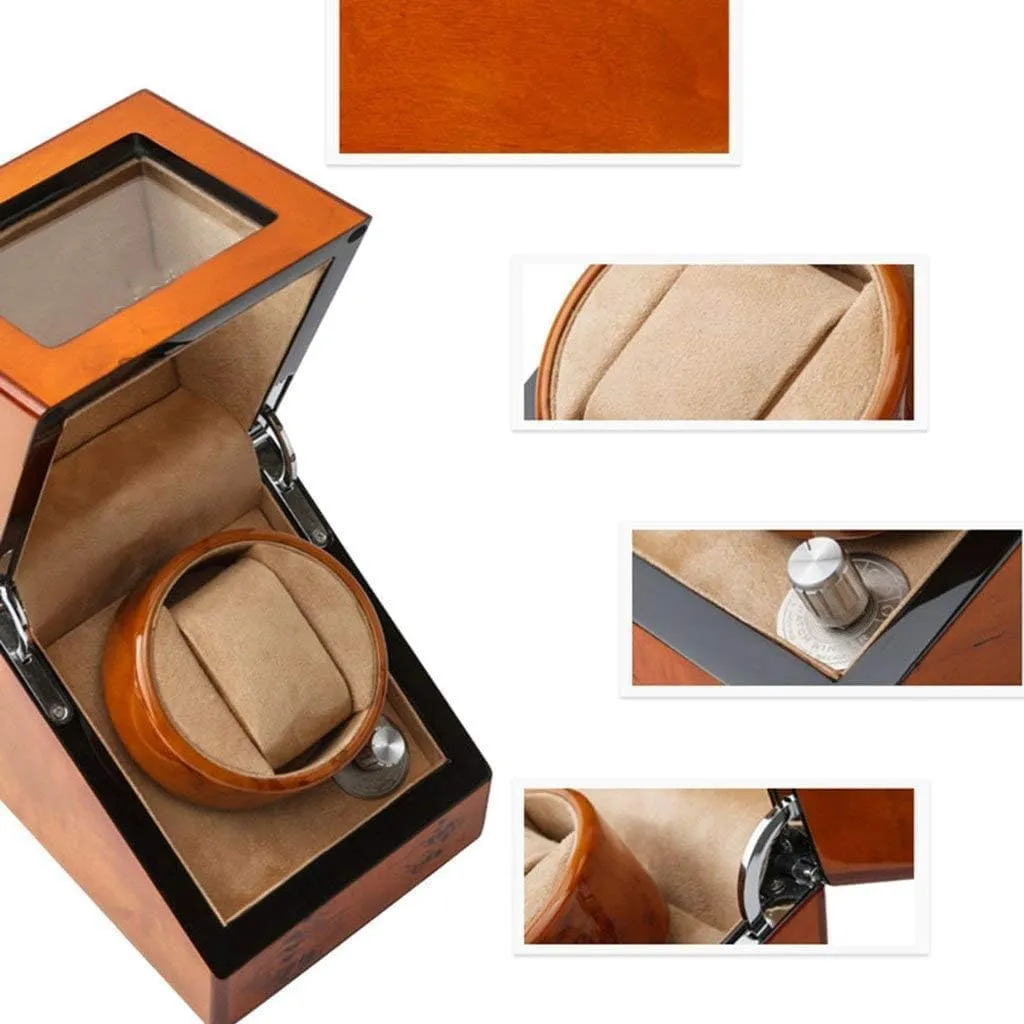 Shake Table Device Piano Paint Wooden Watch Automatic Winding Box journalist Shaker Mechanical Watch Sway Table Turntable,A Automatic Watch Winder Watch Winder 