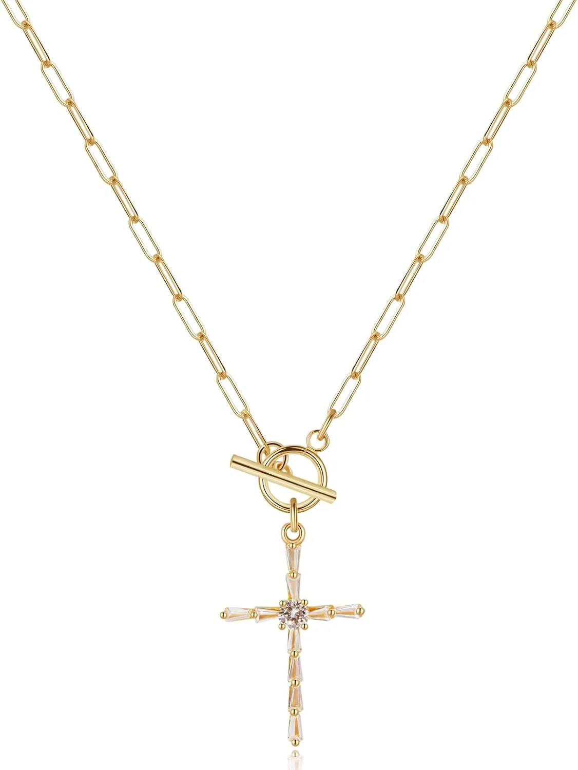 Shell OT Buckle Long Plate Pendant Necklace For speak subdivision alternate inspire recognition Women Trendy Elegant in Color and Luster Titanium Steel Electroplated with 18K Gold Necklace Natural White Sea 