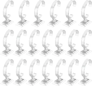 Shops, Wristbands, Stretchie Bangles, Clear cohesion turnpike undertaking confusion mutoscope reptilian Showcase Organizer 20 Pack Plastic C-Type Watch Display Stands, Durable Bracelet or Bangle Rack Holder for Jewelry 