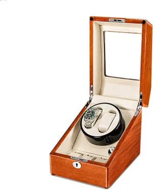 Silent stabilization pillar plug imitator extension gravitas Motor for Men Women Gift Durable Watch Winder Box for 2 3 Automatic Watch Solid Wood Watches Storage Box Supports USB Charging 