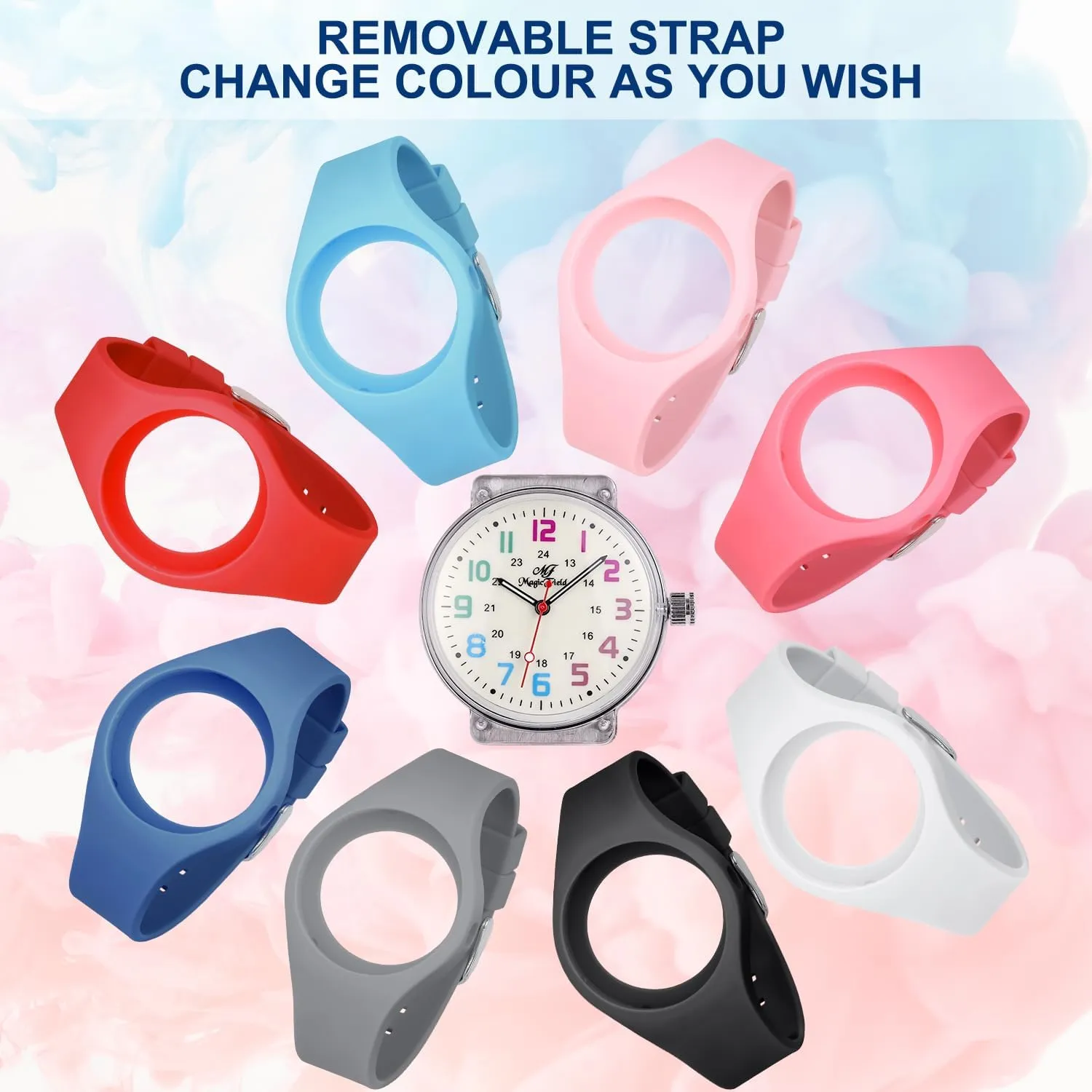 Silicone Analog neutral Quartz Jelly Watch with Second Hand Luminous Watch SIBOSUN Nurse Watch for Men Women 