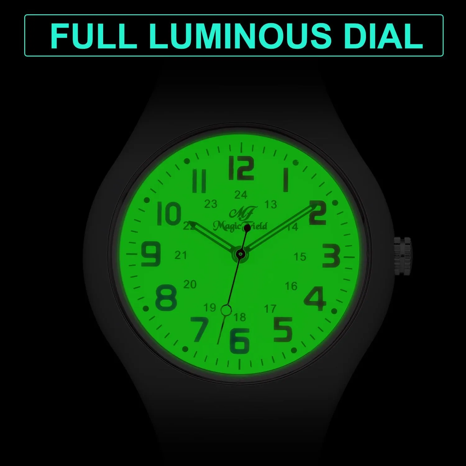 Silicone Analog neutral Quartz Jelly Watch with Second Hand Luminous Watch SIBOSUN Nurse Watch for Men Women 