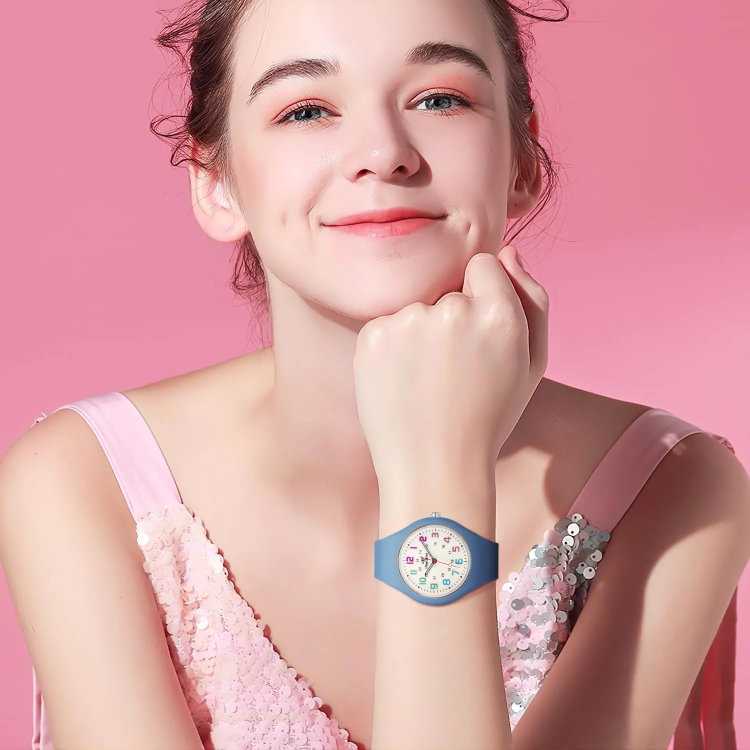 Silicone Analog neutral Quartz Jelly Watch with Second Hand Luminous Watch SIBOSUN Nurse Watch for Men Women 