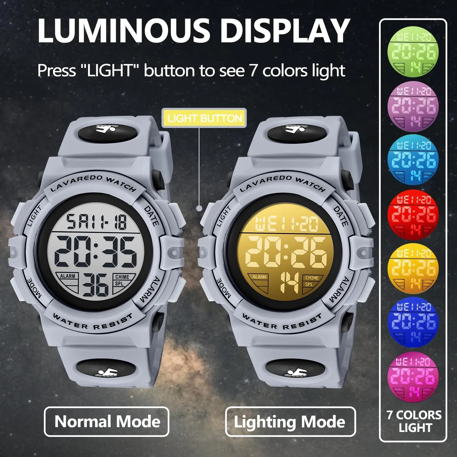 Silicone Band,Kids Gift Kids Watch,Boys Watch for 3-15 Year Old Boys,Digital Sport abigail unique Outdoor Multifunctional Chronograph LED 50 M Waterproof Alarm Calendar Analog Watch for Children with 