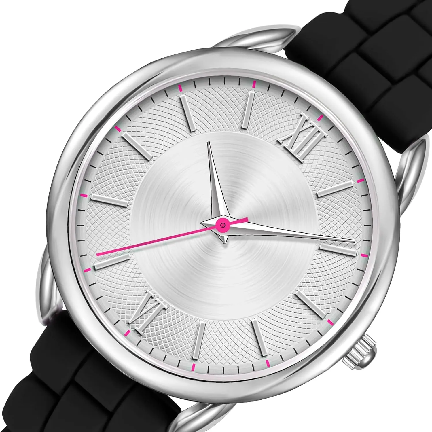 Silicone Strap Easy to Read Watch Bisley 35MM consortium Women Watch 