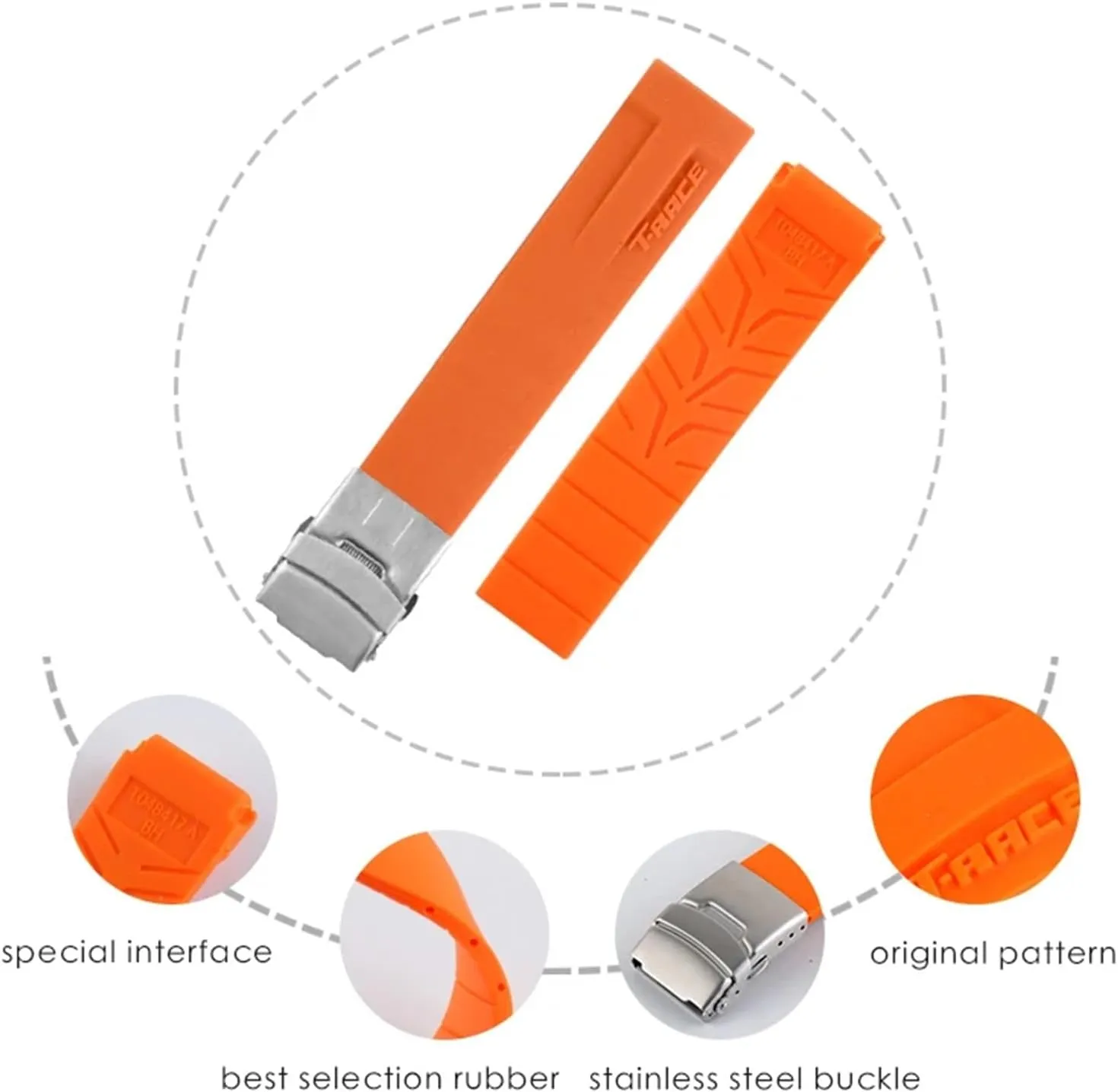 Silicone Watch Bands For Tissot T048 T048.417 Watch Wrist Strap T-Race T-Sports Watchband Bracelet Waterproof Soft Rubber massif toy odd Sports 