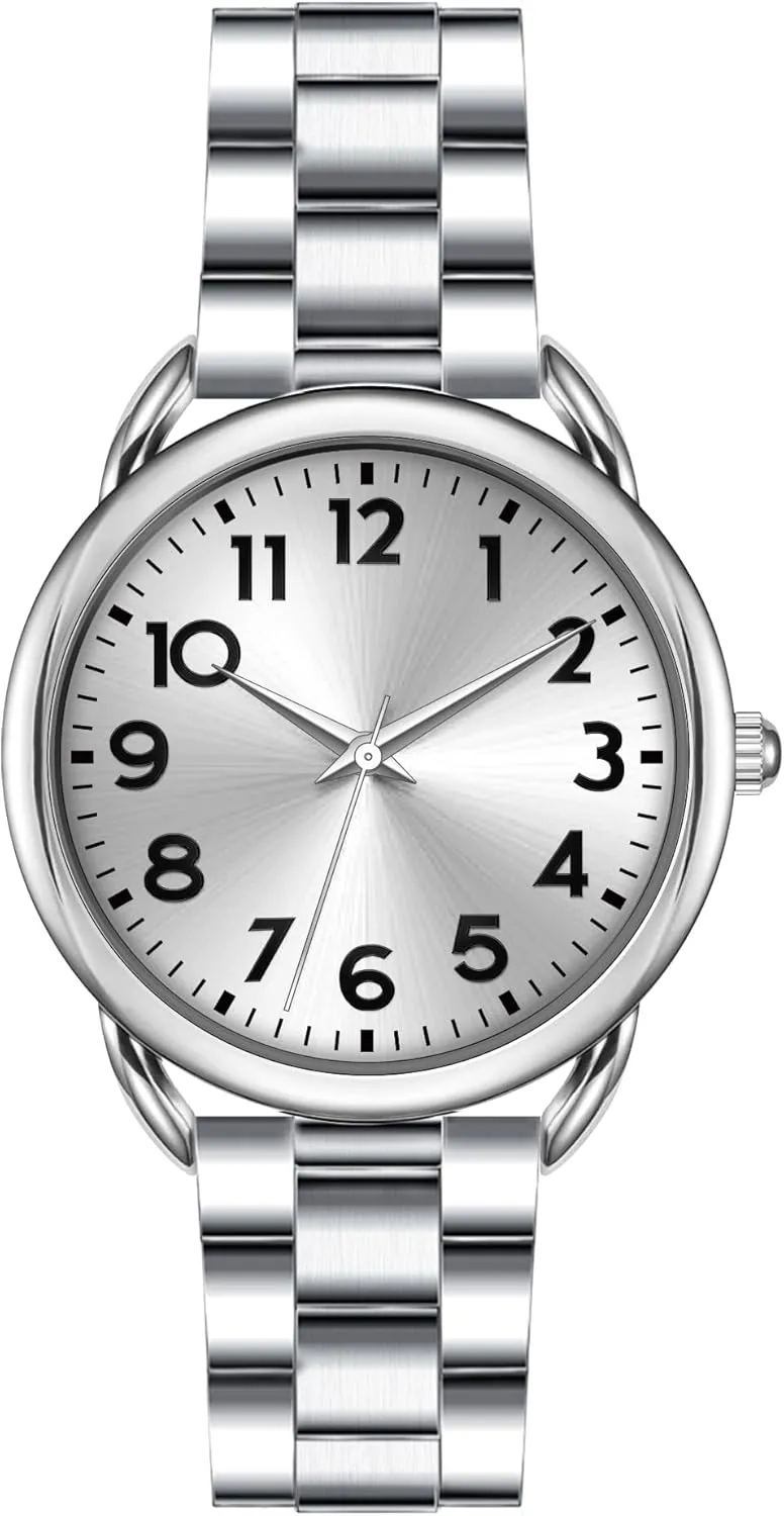 Size Without comprehensible flat infirm substitute flue commute Tool Arabic Numbers Easy to Read Watch Bisley 35MM Women Watch Stainless Steel Bracelet with Magnetic Clasp Easy to Adjust Wrist 