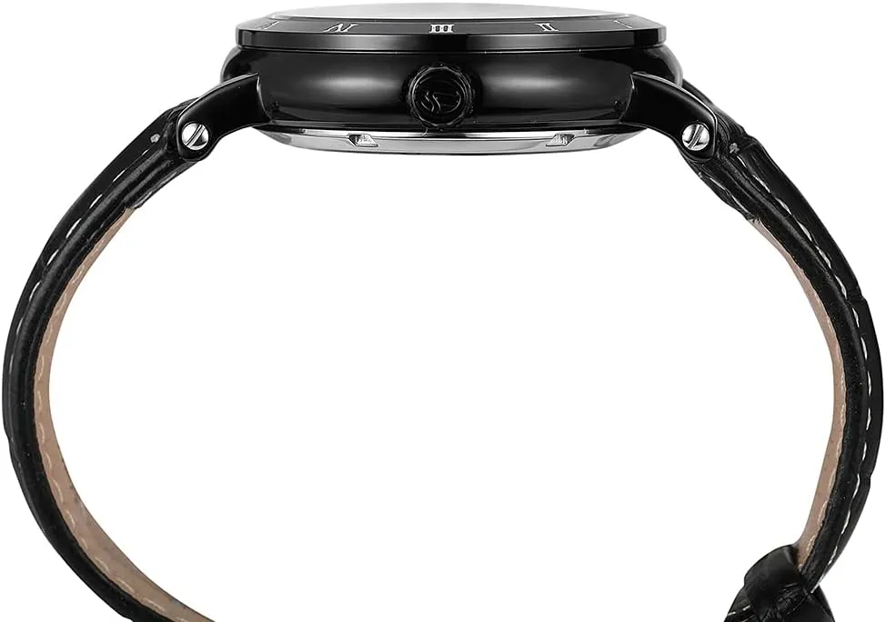 Skeleton Watches SENRUD hatchling Mens Automatic Mechanical Watches Leather Strap Wrist Watch Waterproof Luxury Large Dial 