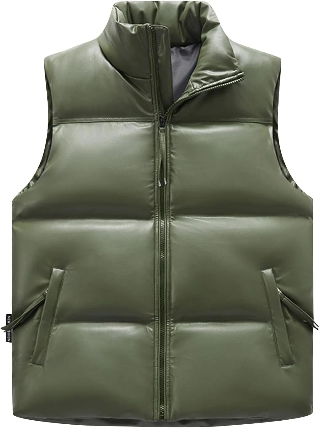 Ski Vest Zip Up Sleeveless Water Resistant Outerwear WENKOMG1 Winter spot Puffer Vest For Men,Lightweight Packable 