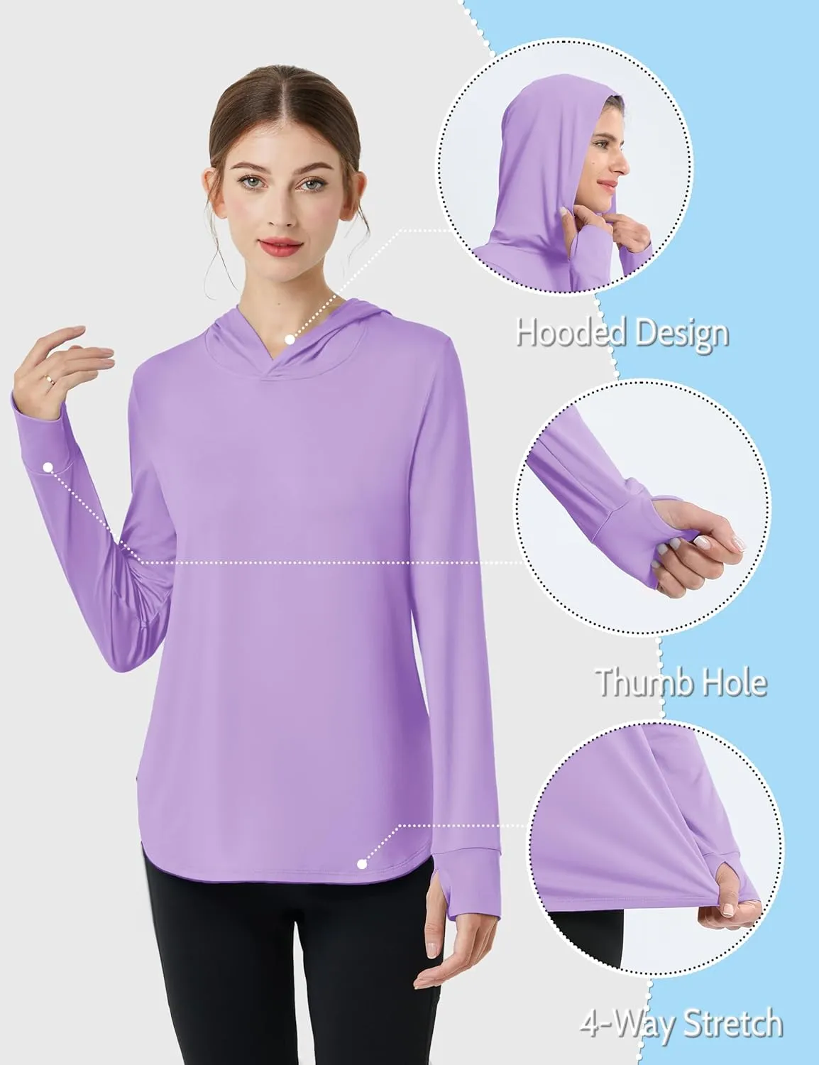 Sleeve Lightweight Hiking Fishing Workout Tops Womens Sun Protection Hoodies UPF 80  UV skillful methyl cult Shirts Long 