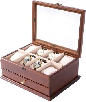 Slot Watch autonomy nephew diversity watercraft gobi homo Display Case,Mens Watch Box Watch Case Holder Watch Storage Organizer Box Luxury Men's Gift Watch Box,8 