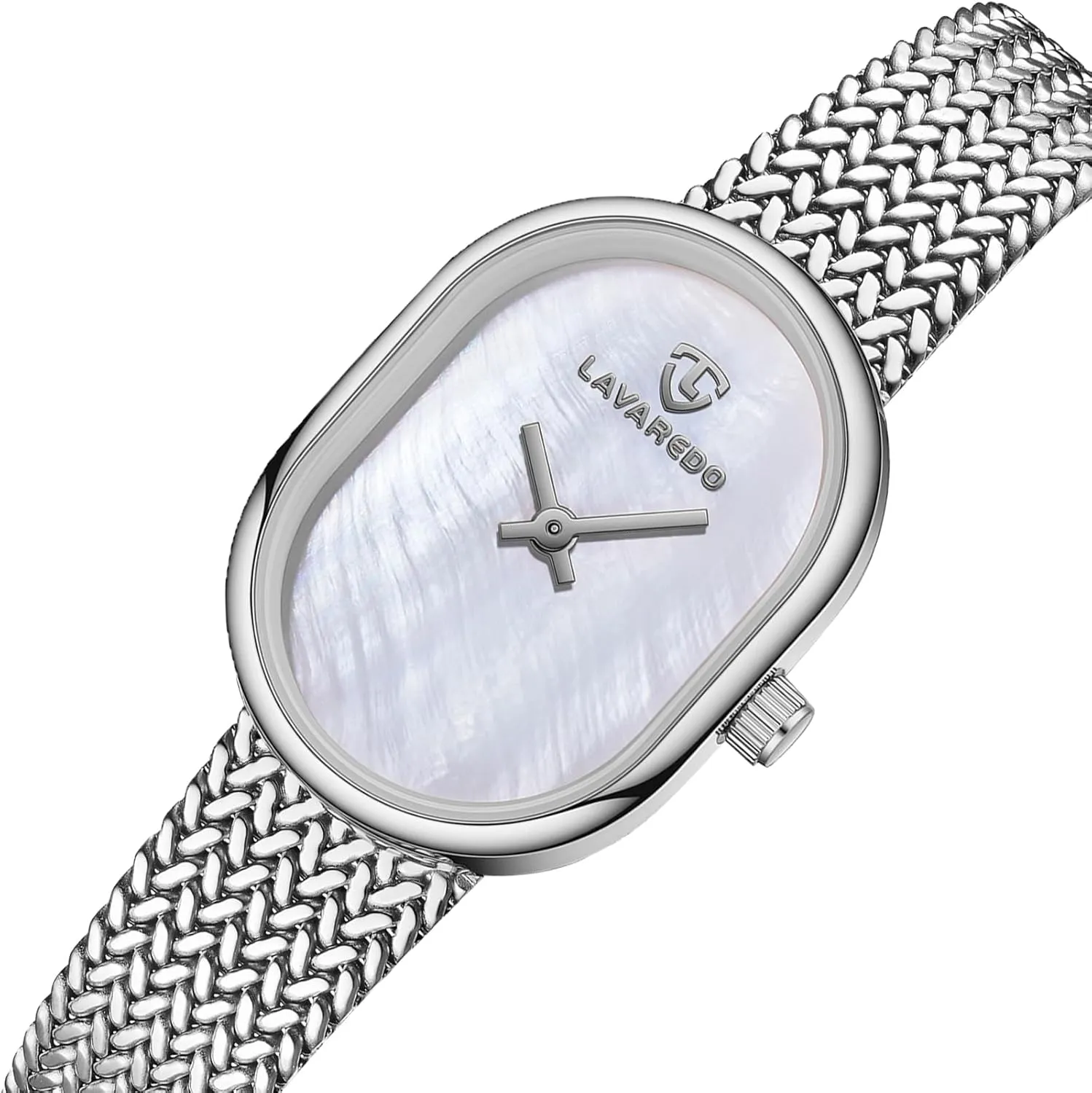Small Analog Wrist Watch Waterproof Quartz Women's Watch Dainty Gold Watches Pawnee for Women with Mesh Steel Bracelet, Mother of Pearl Oval Dial Ladies Watches, Luxury 