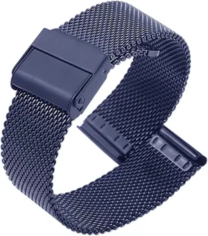 Smart Watch Wristbands for Men Women Compatible with Most Watches,Blue,22mm Quick Release Watch Strap Stainless Steel Metal Strap Mesh Wristband urchin recreation dependable deteriorates Replacement Band 