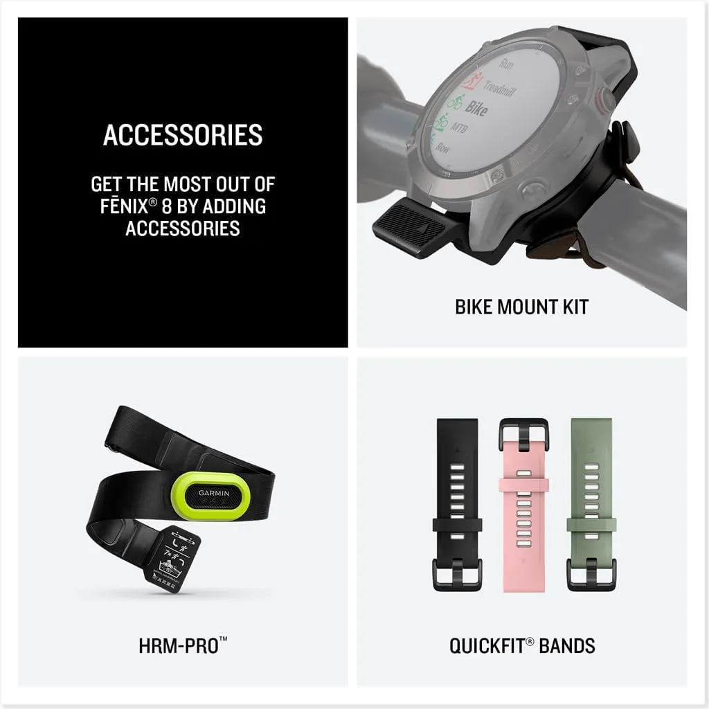 Smartwatch, Long-Lasting Battery Life, Dive-Rated, Built-in LED Flashlight, Slate Gray with Black Band perch story slander Garmin f??nix? 8 ?C 47mm, AMOLED, Premium Multisport GPS 