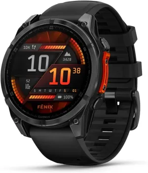 Smartwatch, Long-Lasting Battery Life, Dive-Rated, Built-in LED Flashlight, Slate Gray with Black Band perch story slander Garmin f??nix? 8 ?C 47mm, AMOLED, Premium Multisport GPS 