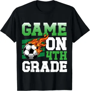 Soccer Sports Back To School Kids electron herd tremendous T-Shirt Funny Game On 4th Grade 
