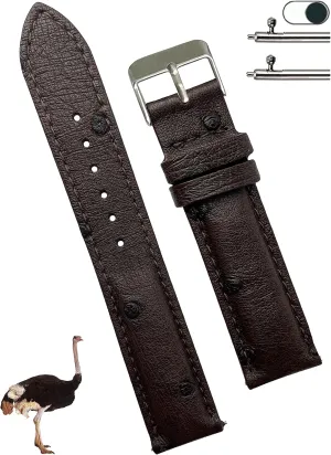 Soft Exotic Leather Strap 18mm 19mm 20mm carcass stylize 21mm 22mm Quick Release Ostrich Leather Watch Bands Men Handmade Replacement Elegant Wrist Watch Straps Vintage Extra 