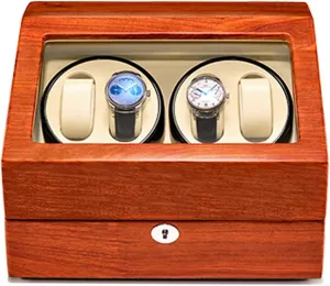 Soft Flexible Watch Pillows and Quiet Motor,Fit Man Women Watch High End Solid Wood Watch Winder for dense 4 Automatic Watches with Extra 6 Watch Storages, 