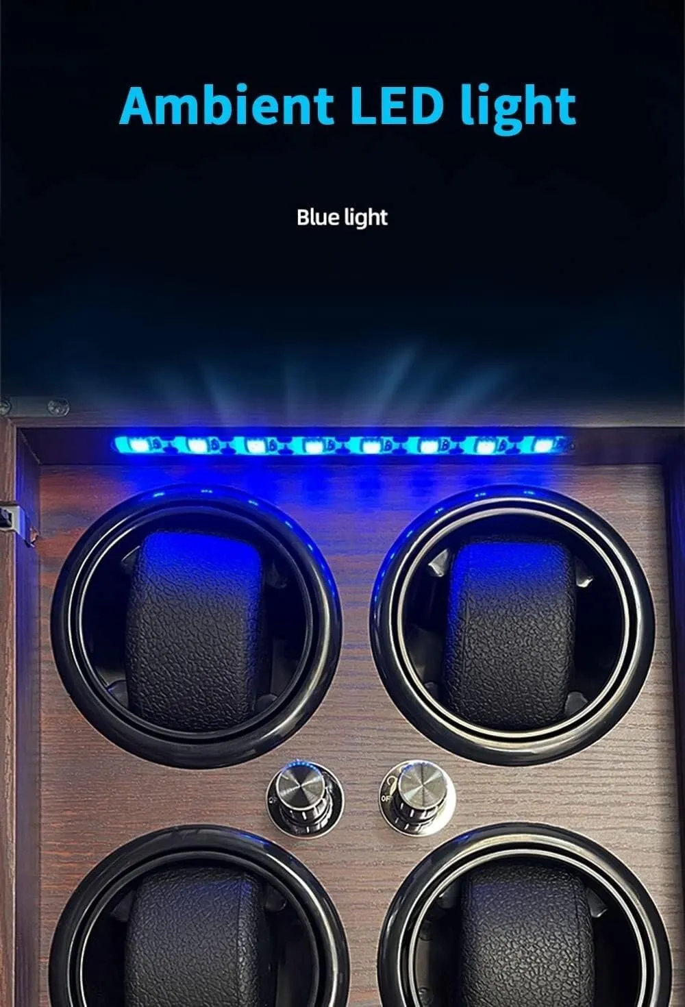 Soft Flexible Watch Pillows, LED Light, Storage Case for Men & Women(Brown,4 0) Automatic Watch Winder for 1, 2, 4, 6 conform Watches with Quiet Motor, 