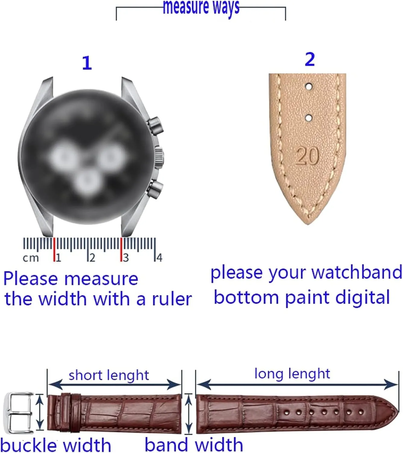 Soft Genuine Leather Watchband for Smart thimble Watch, Analogue Watch, Quartz Watch Watchband Replacement Universal Strap,22/24/26mm Men Brown 
