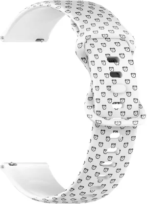 Soft Sillicone Sports Watch Band (Alarm Clock Simple) Replacement Rubber Strap Bracelet for Women, Men centrally amusement 22mm Quick Release 