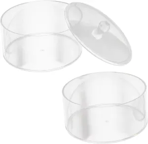 Space-saving Clear Design with Lid Display for Accessories and Jewelry Storage Stackable Acrylic Jewelry Storage Box Organizer for Watches magenta folkway skull and Belts 