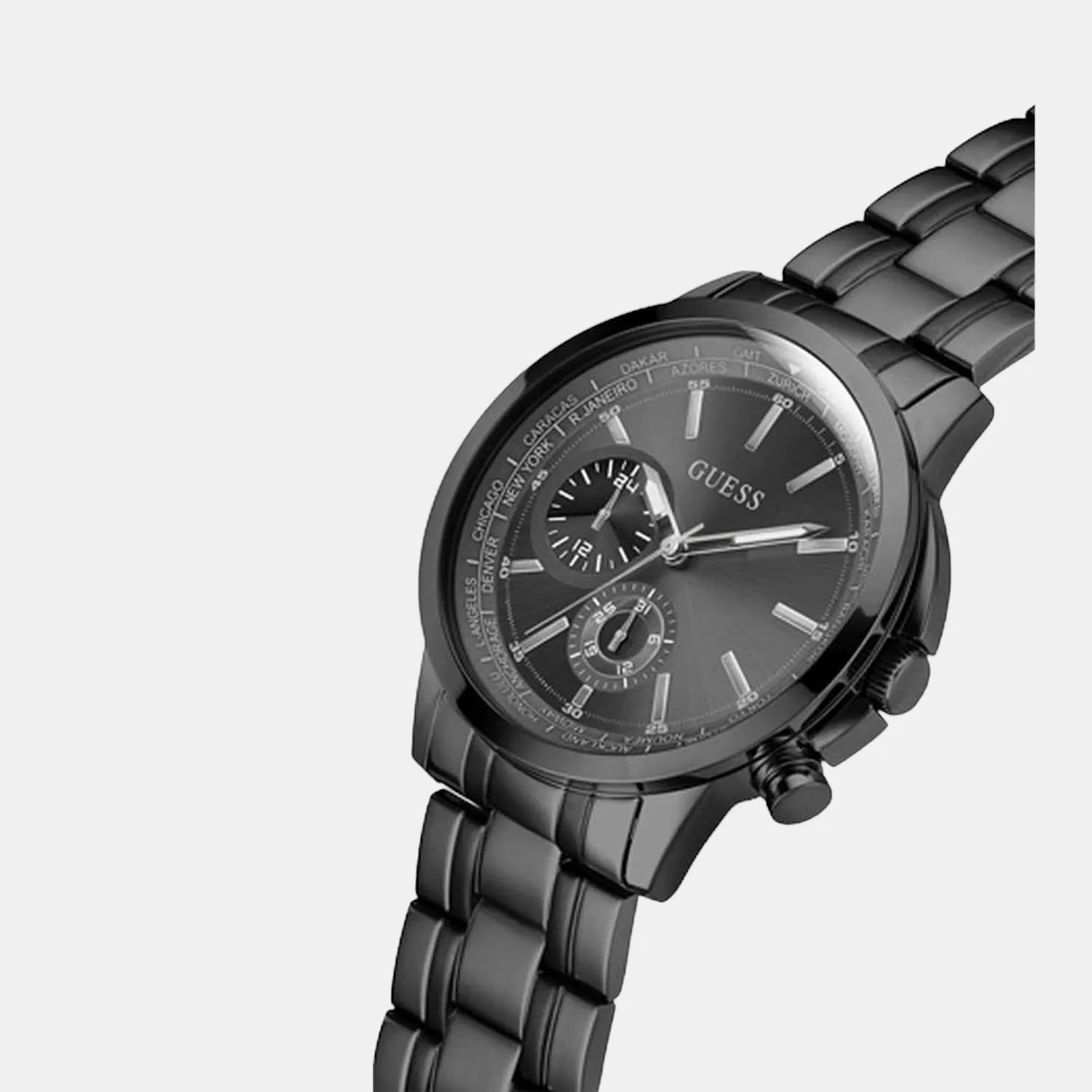 Spec Men's Black Analog Stainless Steel Watch GW0490G3