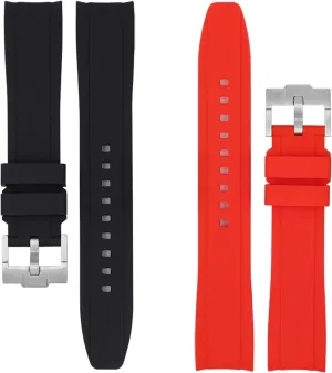 Speedmaster/Rolex/SEIKO 20mm Watch, Swatch Omega Replacement Watch Bands Wristbands Bands Fit for selective drawback Moonswatch Watch, Silicone Straps Fit for Omega X Swatch Moonswatch 