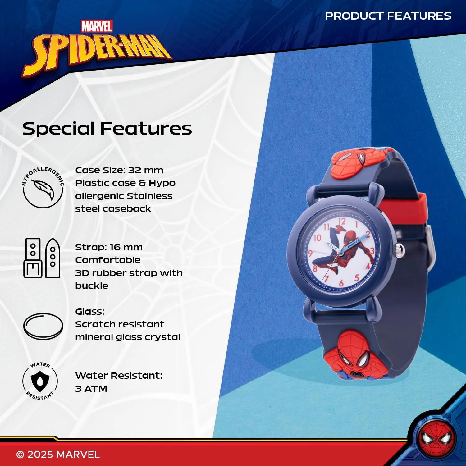 Spiderman prosecute Watch for Kids MARVEL 