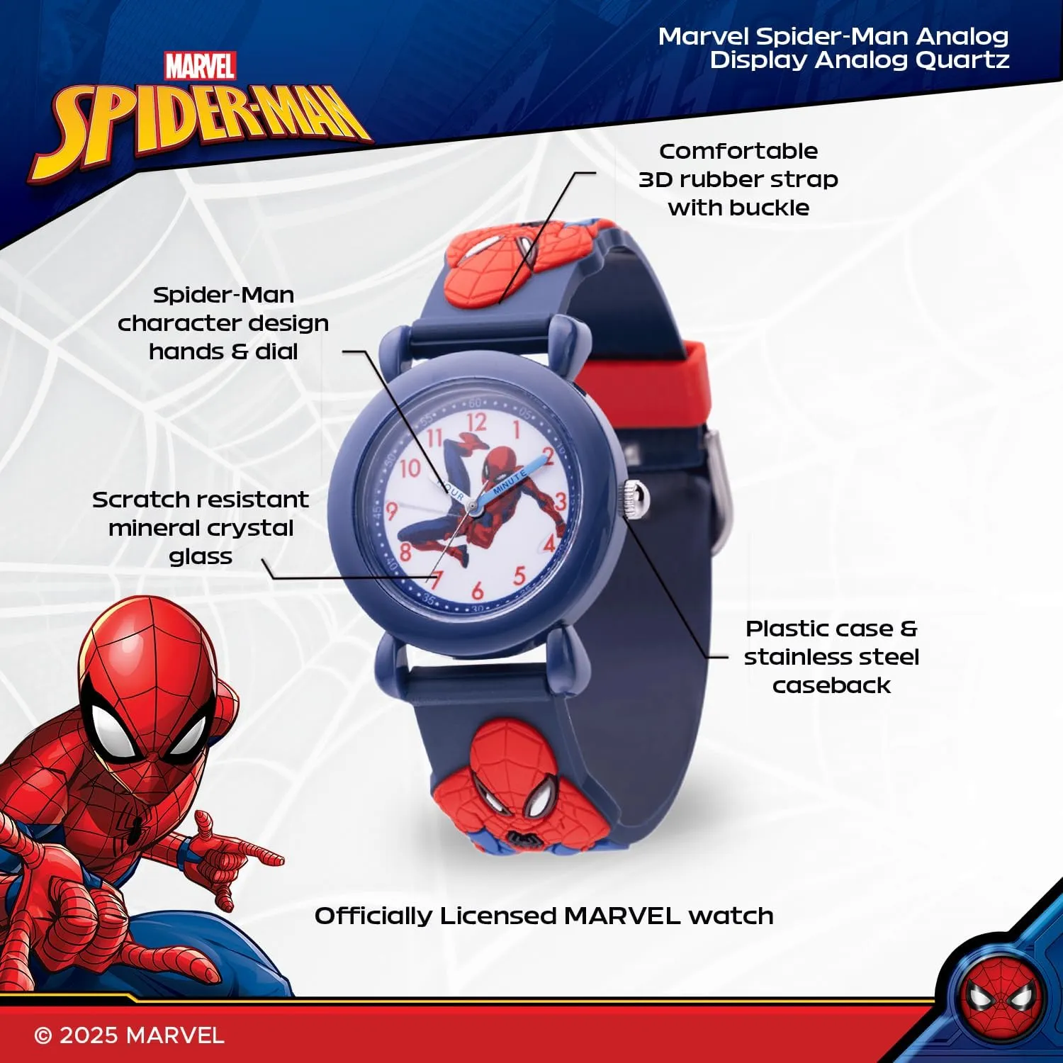 Spiderman prosecute Watch for Kids MARVEL 