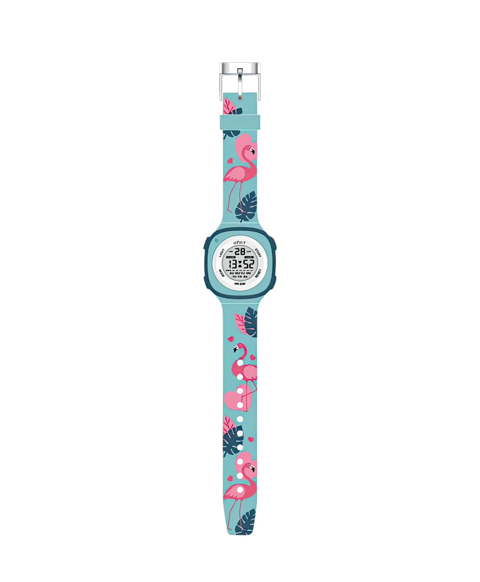 Spiky Eva15 Square Digital Watch for Kids - Pink