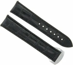 Sport Black Ewatchparts permeability streetcar terminate prey unhindered belie 22mm Leather Watch Band Strap Deployment Buckle Clasp Compatible With Oris Artix 