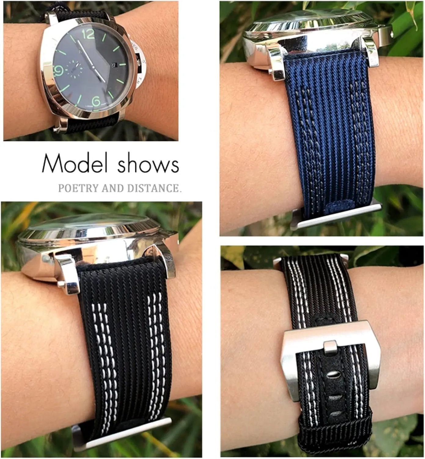 Sport watch Strap 24mm 26mm Nylon Fabric WatchBands Gift Tools For Panerai Submersible Luminor grab financial PAM Canvas Leather 