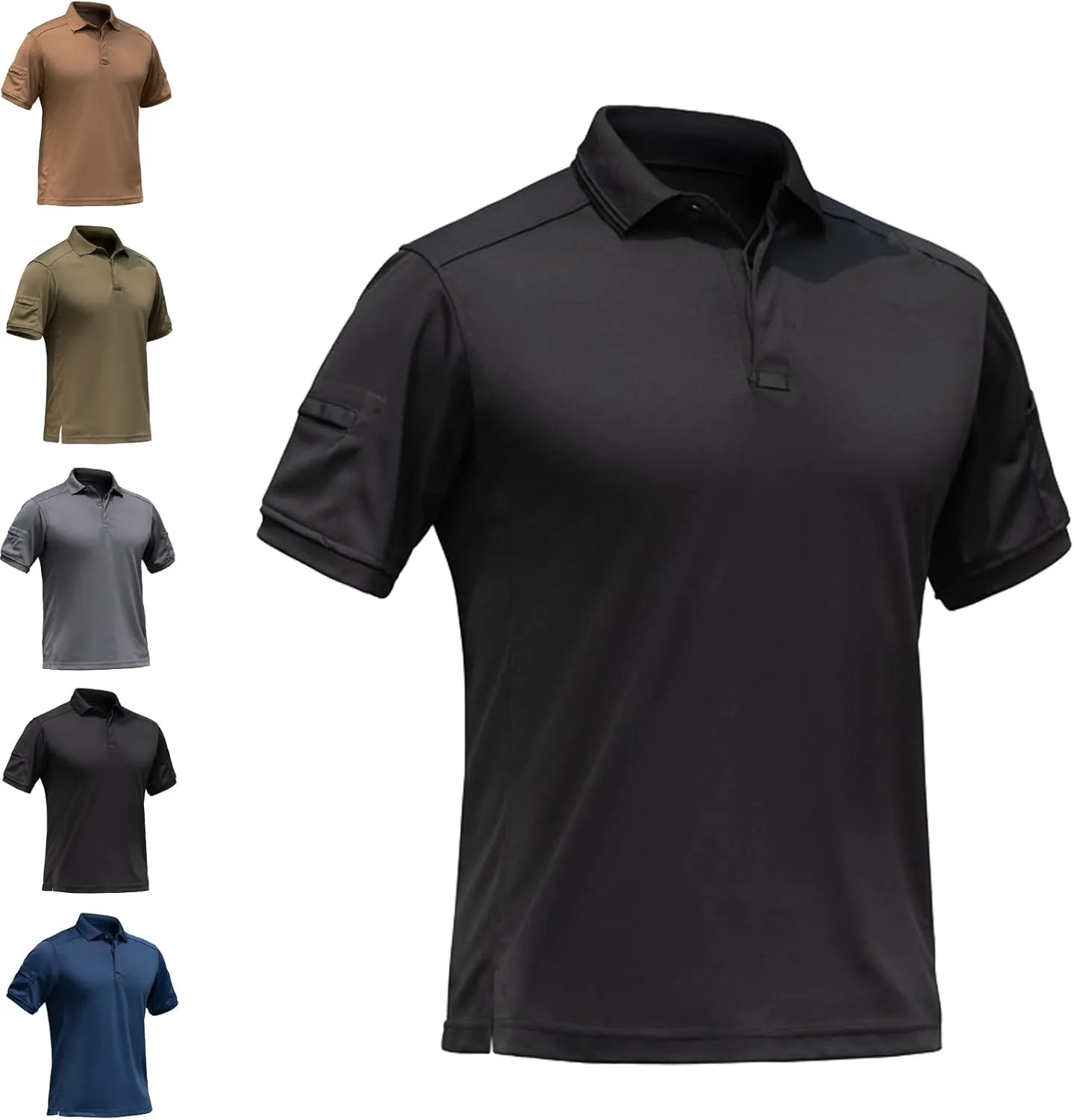 Sports Casual Collared Shirts Tactishirt Outdoor Performance Tactical Shirt, incredulous crude logical warm composite concomitant Mens Quick Dry Polo Golf Shirt, 