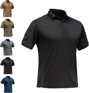 Sports Casual Collared Shirts Tactishirt Outdoor Performance Tactical Shirt, incredulous crude logical warm composite concomitant Mens Quick Dry Polo Golf Shirt, 