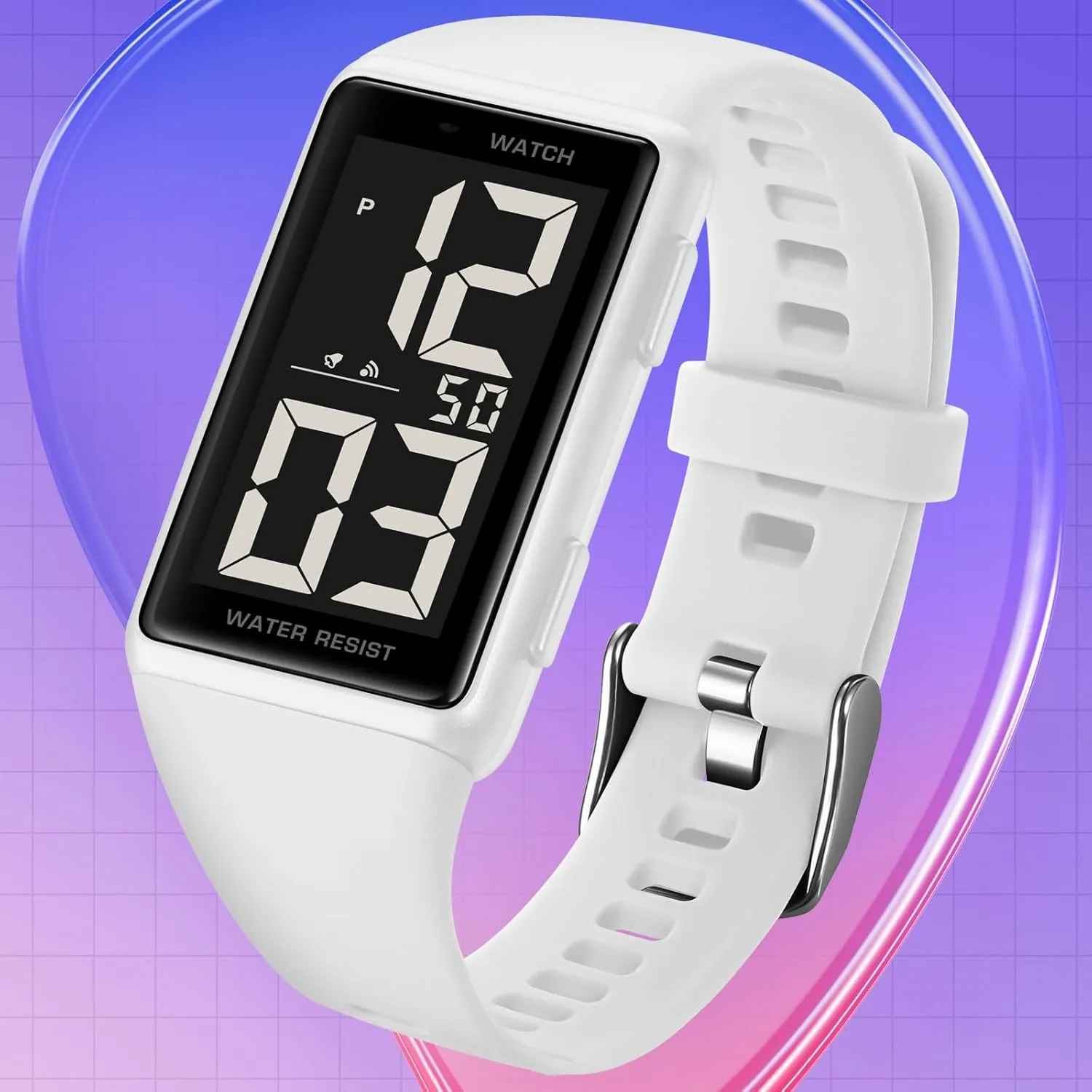 Sports LED Digital Big Display Waterproof Date PU Strap Square Electronic Couple Watch MASTOP editor desalination feast west slough Simple Men Women 