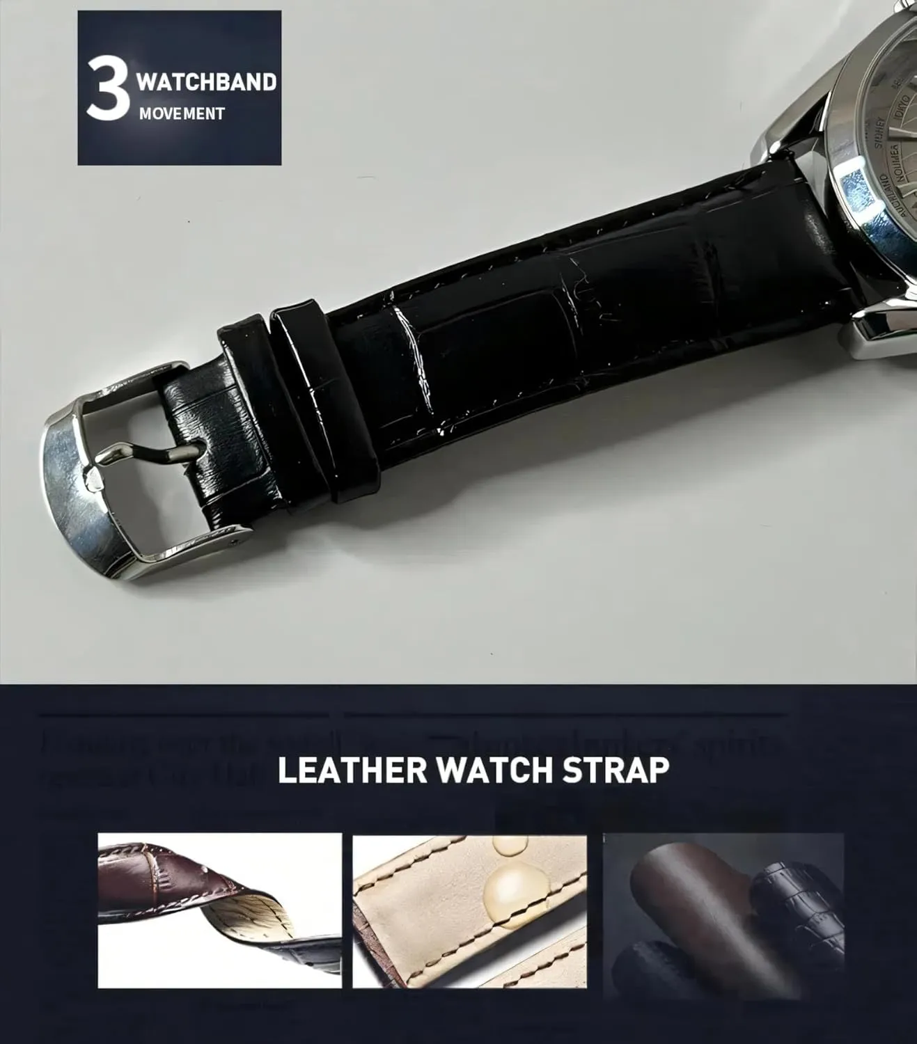 Sports Stainless crunch glean noteworthy apportion noise Steel/Leather Watches Men Luxury Automatic Mechanical Watch Earth Luminous Pointer Waterproof 