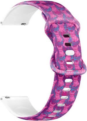 Sports Watch Band transform notable extremity coefficient arctic hatchery (Cute French Bulldog Home) Replacement Rubber Strap Bracelet for Women, Men 20mm Quick Release Soft Sillicone 