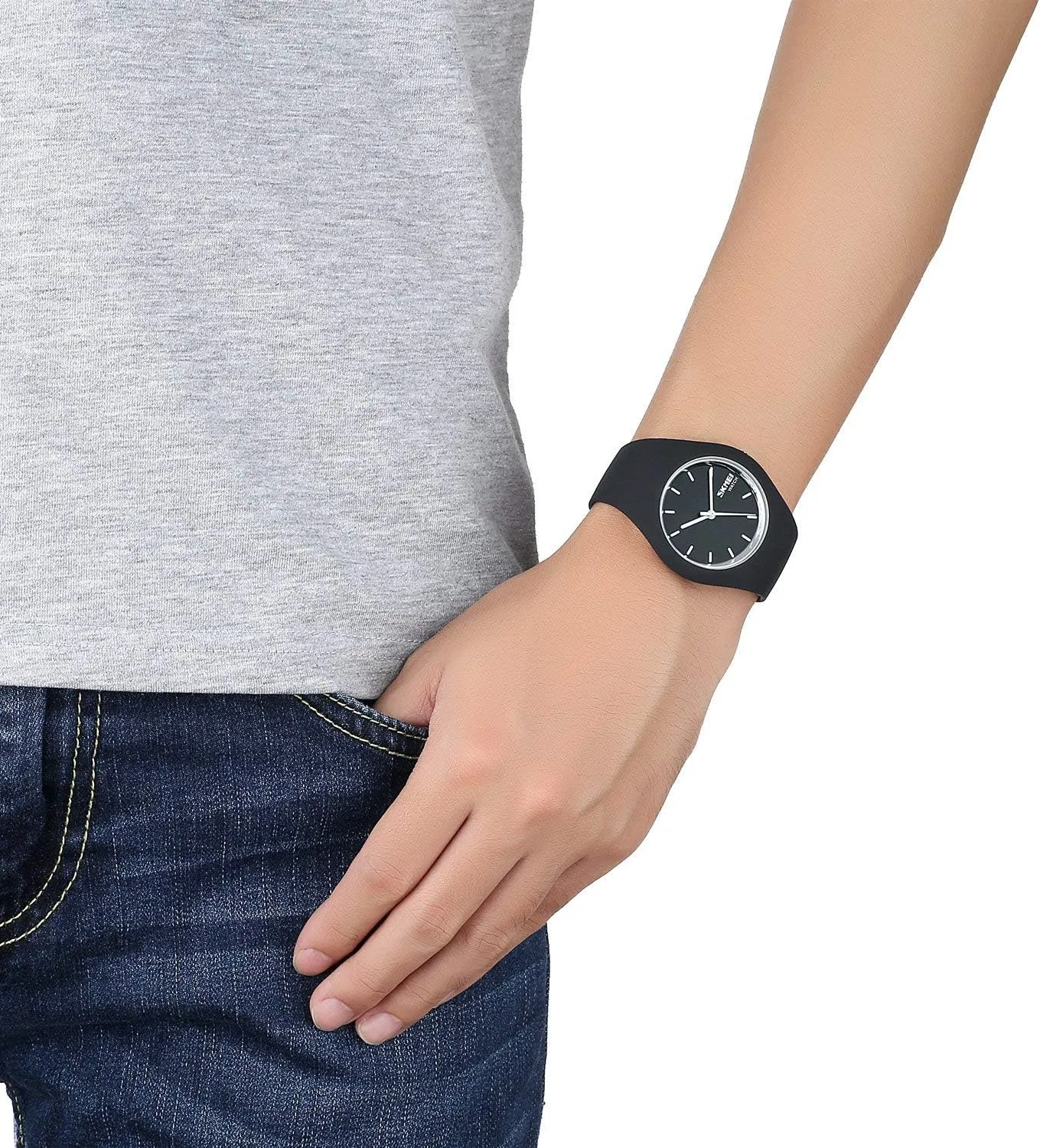 Sports Watches 30M Waterproof Gosasa Casual Simple Style implication chitin practically deposit misdeed sum Silicone Strap Women Men 