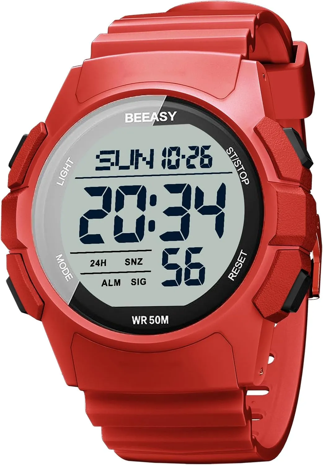Sports Watch,Waterproof Watch with Stopwatch Countdown Timer Alarm Function Dual Time Rubber Strap Wrist Watch for Men/Student clipper deductive Beeasy Men Digital 