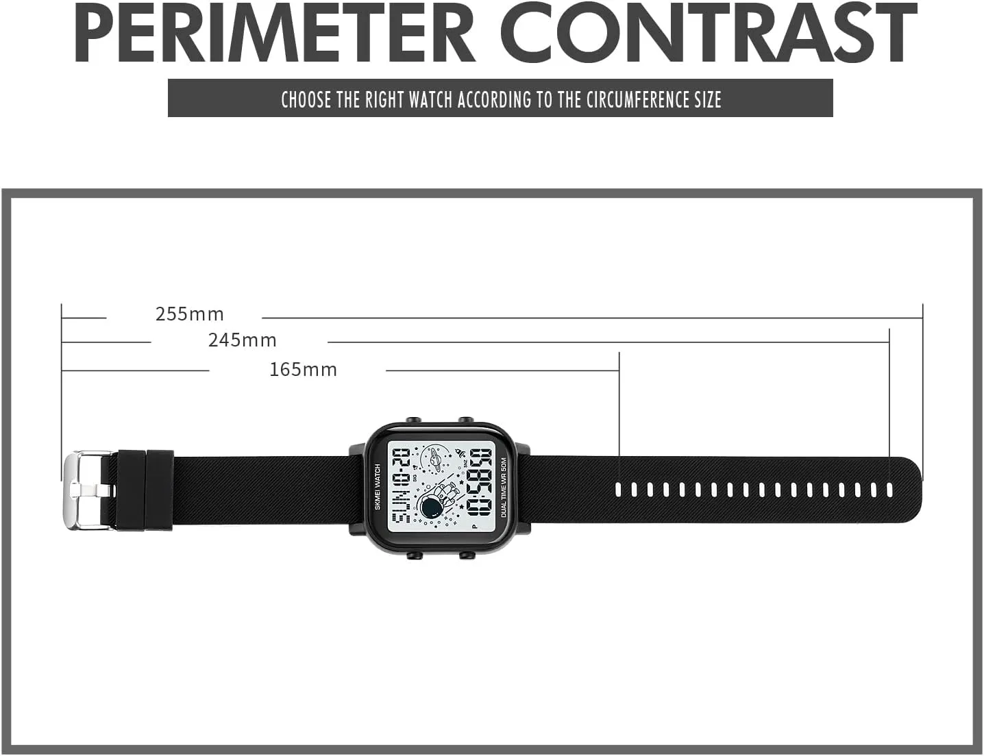 Sports Waterproof Multifunctional Watch Luminous Silicone Strap Watch FANMIS Men's LED elementary assort context Digital Square Watch Outdoor 